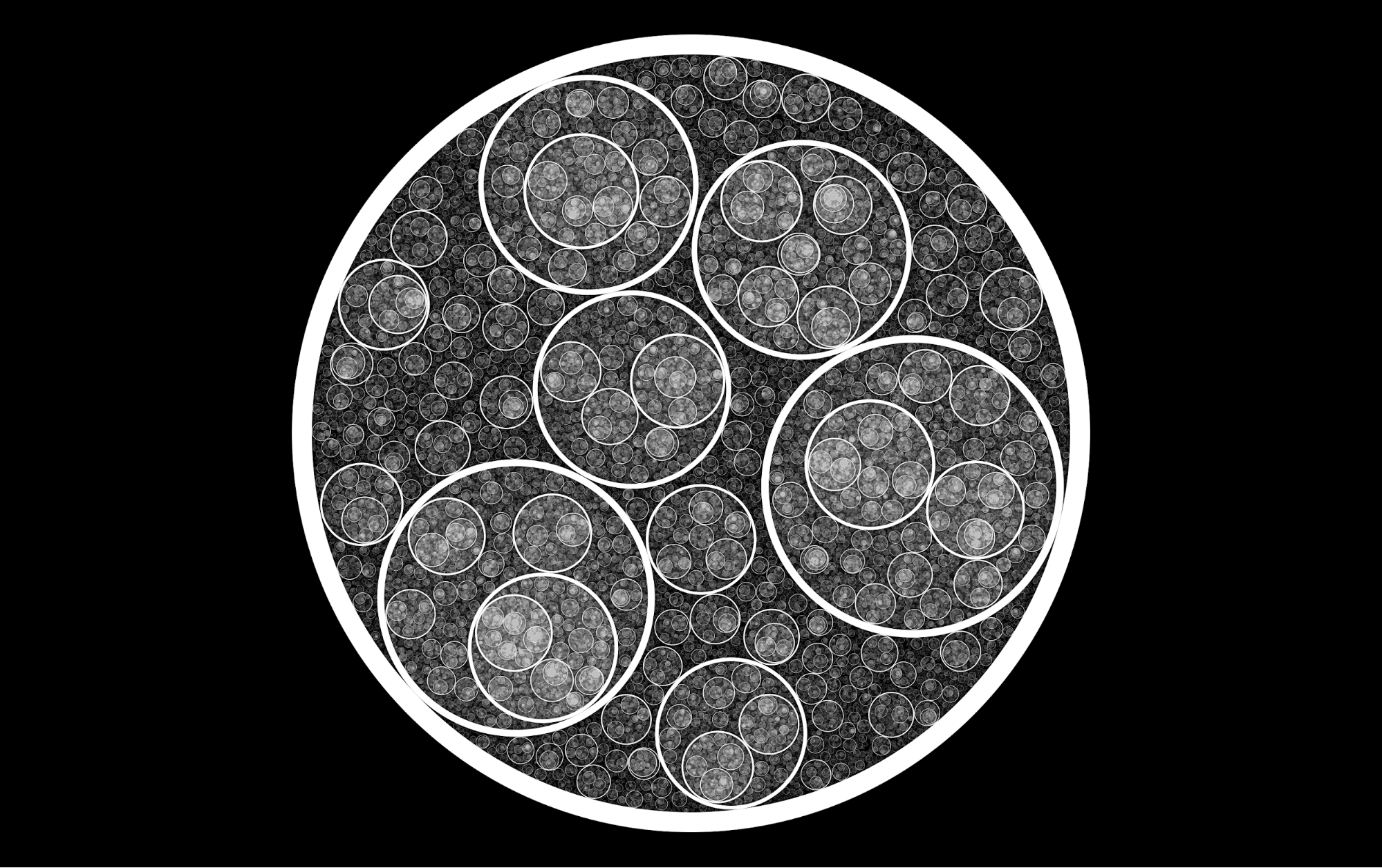 Randomized Circle Packing Illustrating Mathematics